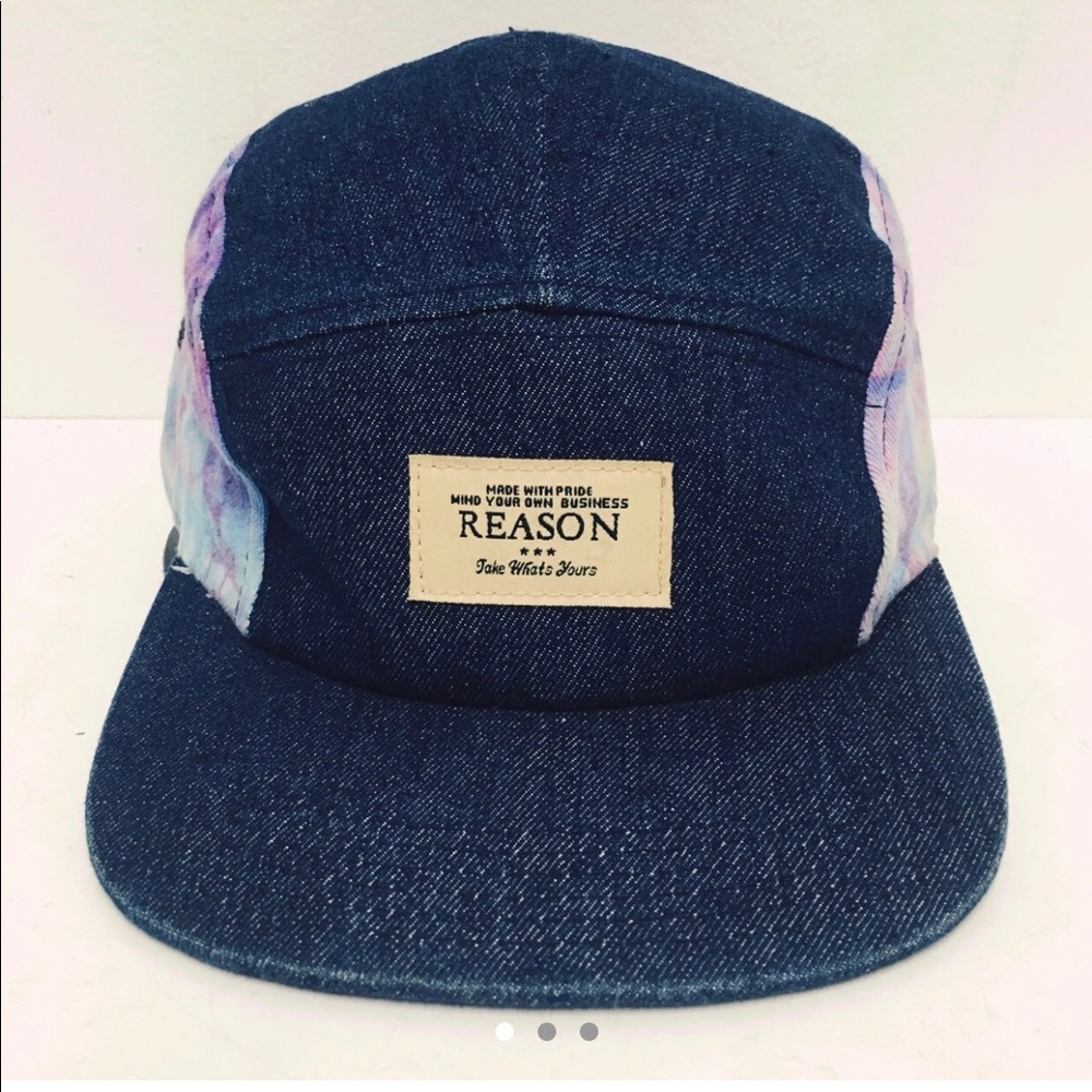 Reason Denim/Tye-Die panel cap